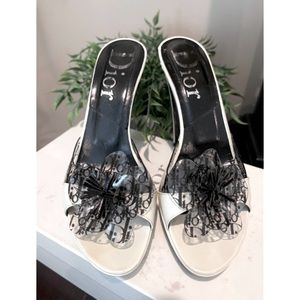 ✨Vintage Christian Dior Beach Trotter Diorissimo Collection Sandals Heels Shoes